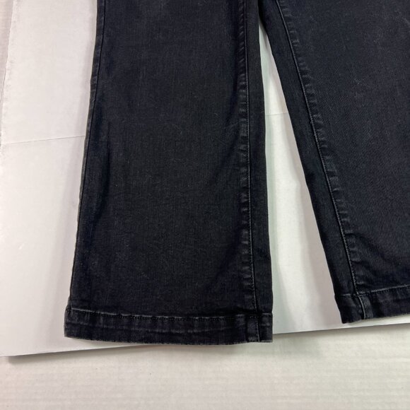 Not Your Daughter Jeans Women's 33x26* Julia Flare Crop Black Faded Denim Tag 12 - Picture 6 of 16